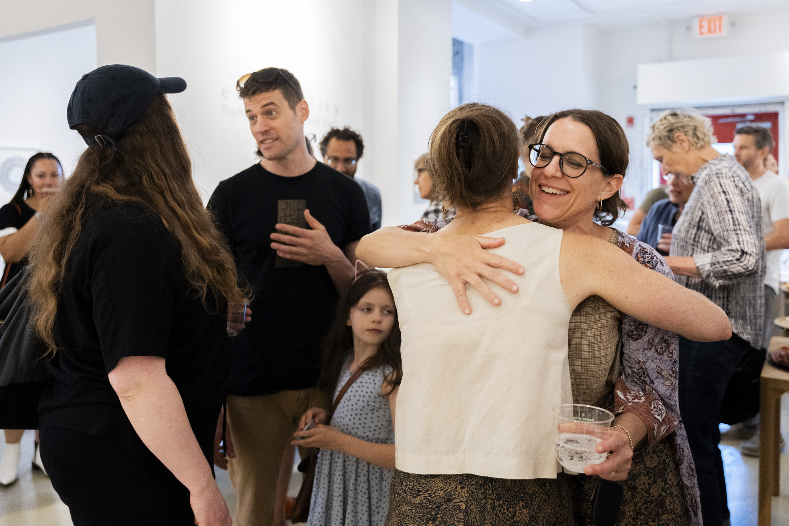 Exhibition event scene at Ann Street Gallery