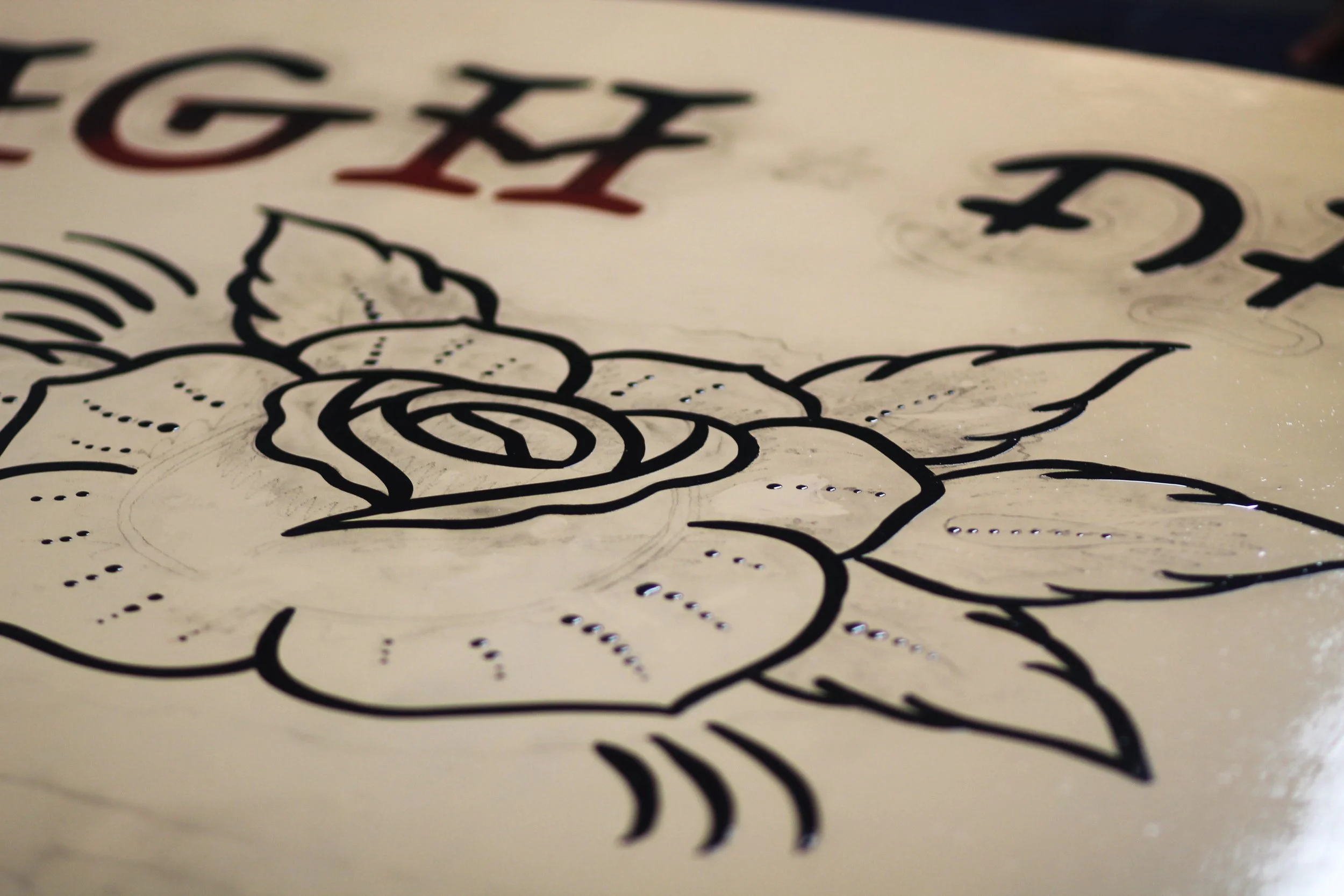 Hand-painted sign work from King Street Sign Co.