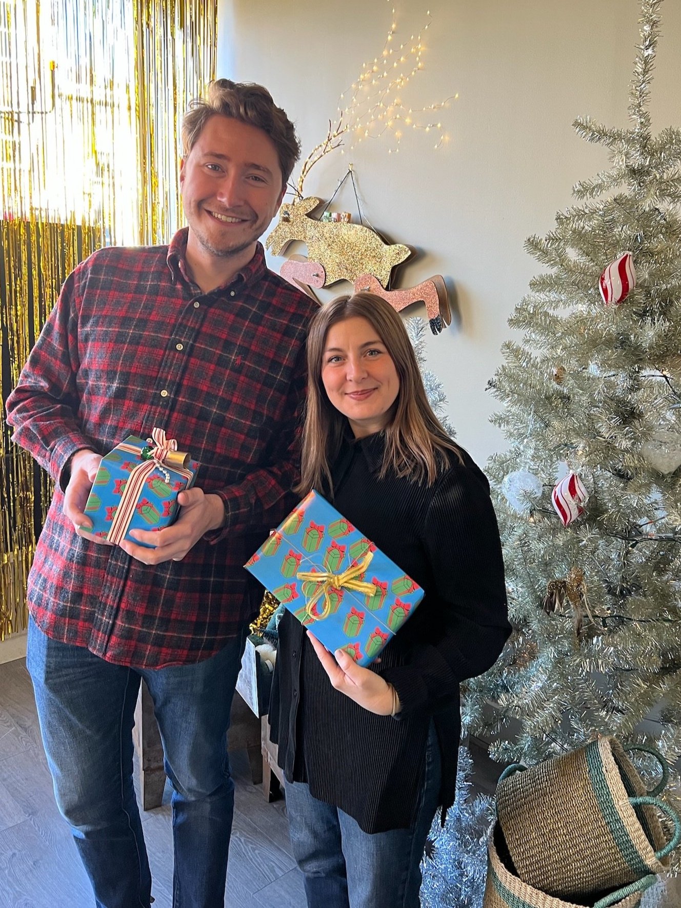 Holiday gift wrapping at a downtown Newburgh business